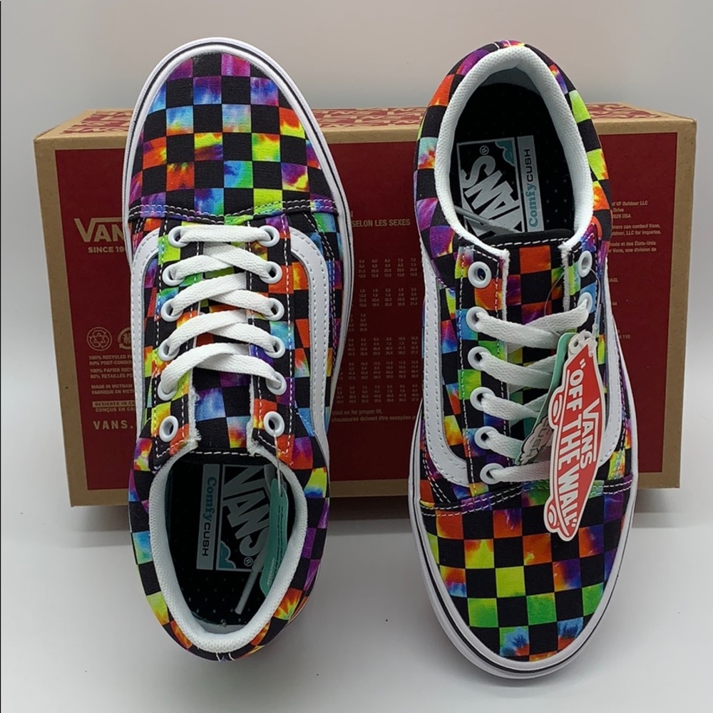 VANS COMFYCUSH OLD SKOOL Tie-Dye CHECKERBOARD WMNS - Picture 15 of 16